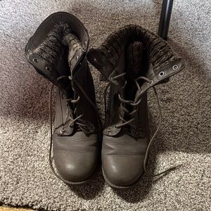 Women's Brown Lace-Up Boots